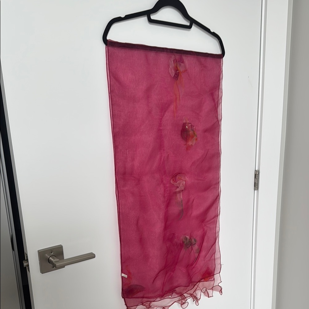 Elegant wine colored  Sheer Scarf